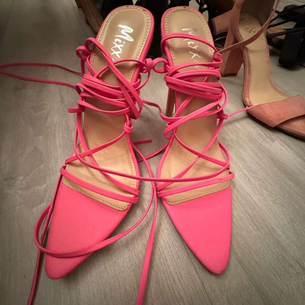 Pink Strappy Heels for Women